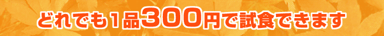 �ǂ�ł��P�i300�~�Ŏ��H�ł��܂�