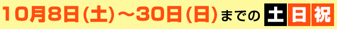 10��8��(�y)�`30��(��)�܂ł� �y �� �j