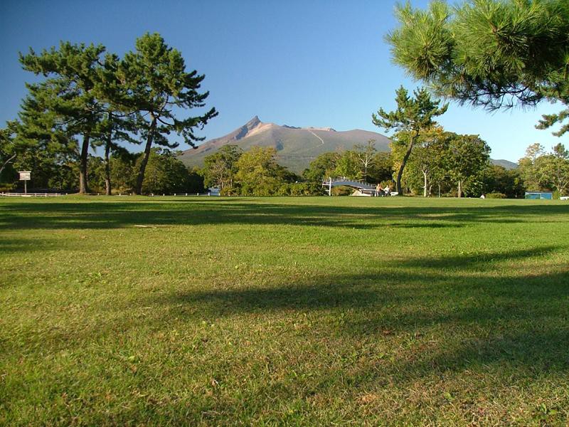 大沼公園広場から見た駒ケ岳