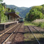 線路と大沼公園駅